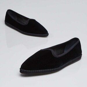 Prada Dark Blue Velvet Loafers Size 4.5/35